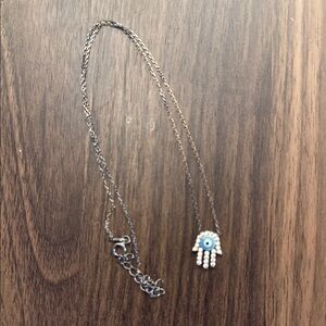 Silver Evil Eye Pendant Necklace